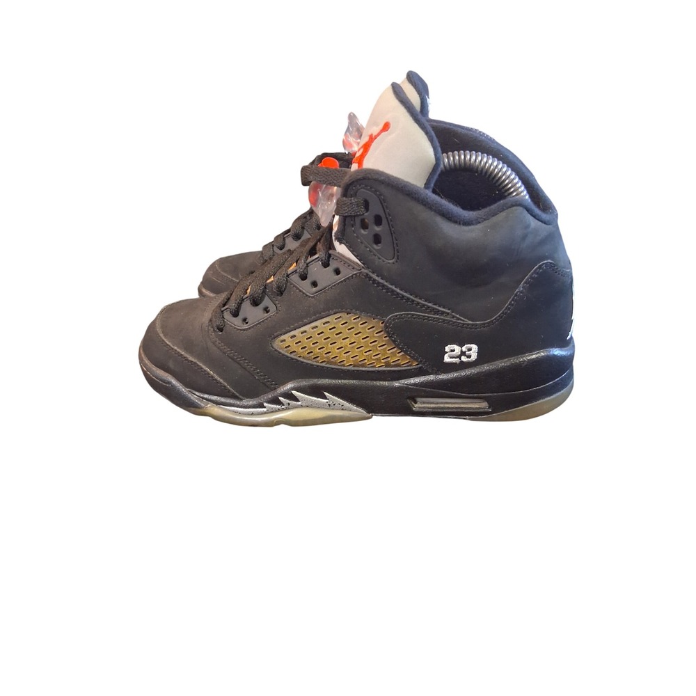 Air Jordan 5 Retro Metallic Black 2011 440888-010 Womens 7 GS 5.5Y